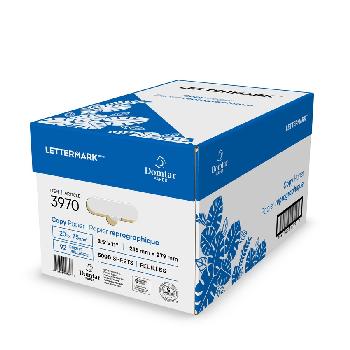 Domtar® Lettermark™ White Smooth 20 lb. Copy Paper 8.5x11 in. 5000 Sheet Cartons